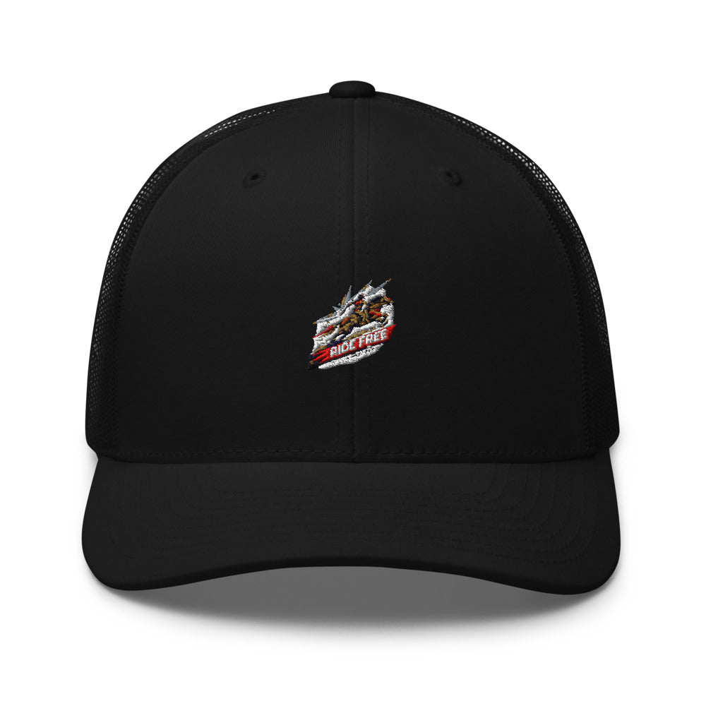 Ride Free Trucker Cap — Black