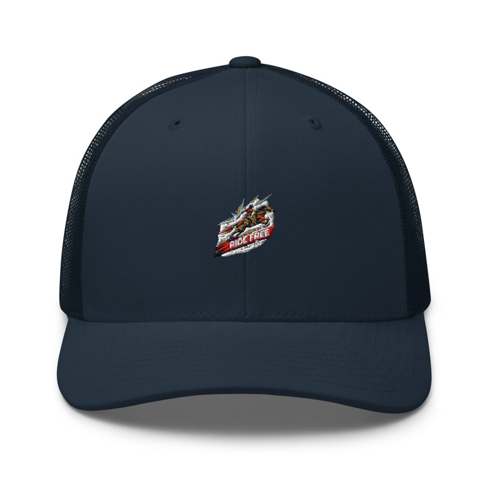 Ride Free Trucker Cap — Navy