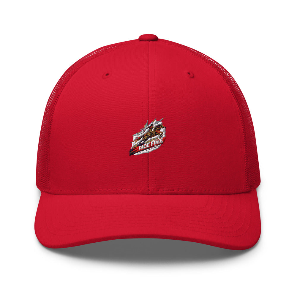 Ride Free Trucker Cap — Red