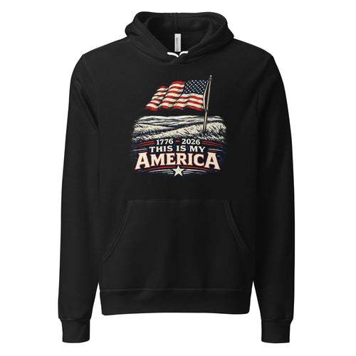 My America Hoodie — Black / Front